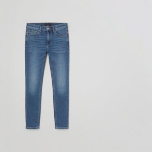 Vaqueros slim de tiro medio azul