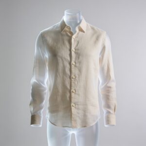 Camisa de lino beige